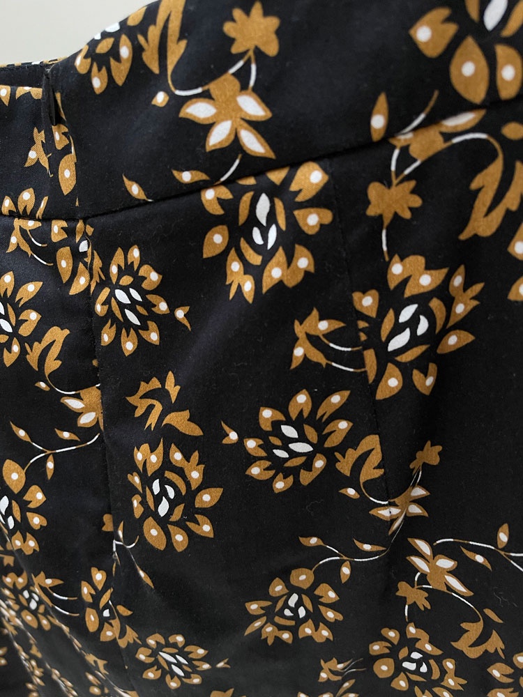 Zilch Leaves Mustard Bloom Skirt