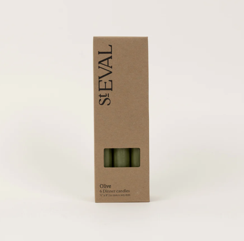 St Eval Olive Dinner Candles