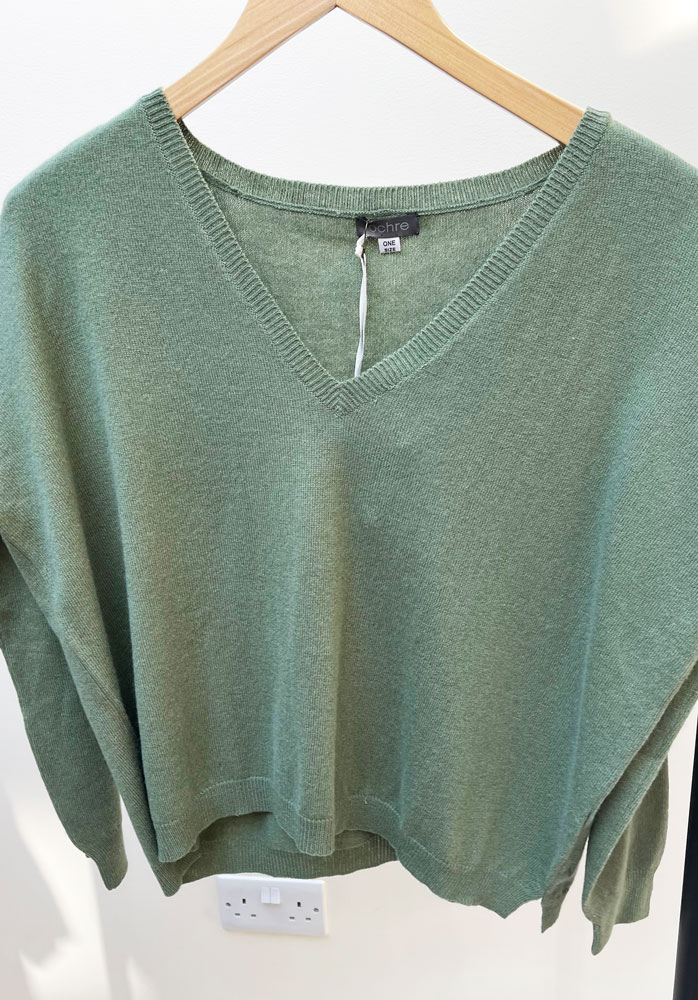 Ochre Moon Cashmere Mix Jumper - Fern