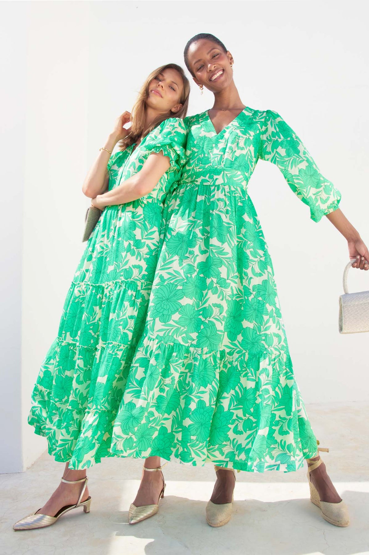 Aspiga Cordelia Dress - Cream/Green