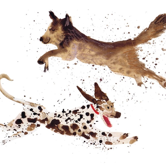 Leaping Pups Card - Mezzanine
