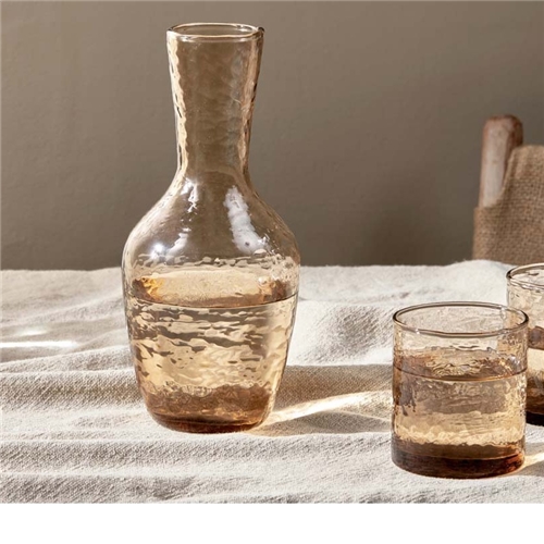Nkuku Yala Dusty Terracotta Hammered Jug
