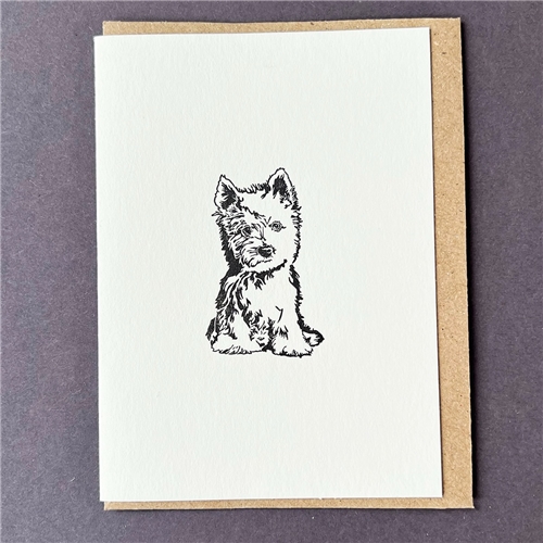 Penquin Ink  Westie Little Notes Card