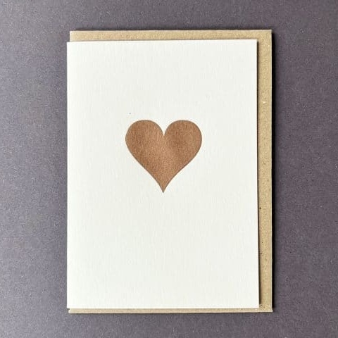 Penquin Ink Golden Heart Little Notes Card
