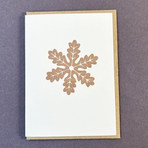 Penquin Ink  Gingerbread Snowflake Card