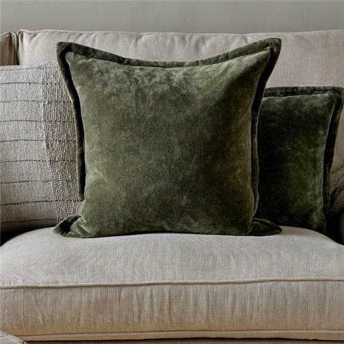 Nkuku Pilani Velver Cushion Cover - Moss - 50cm x 50 cm