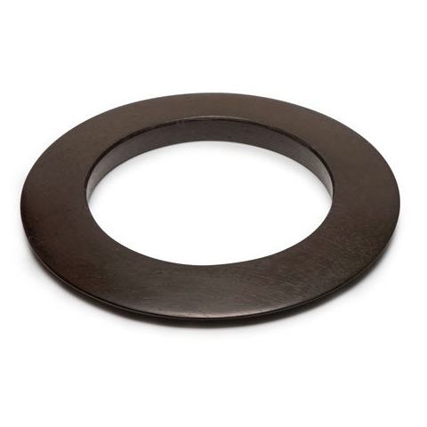 Branch Black Flat Plain Wood Bangle
