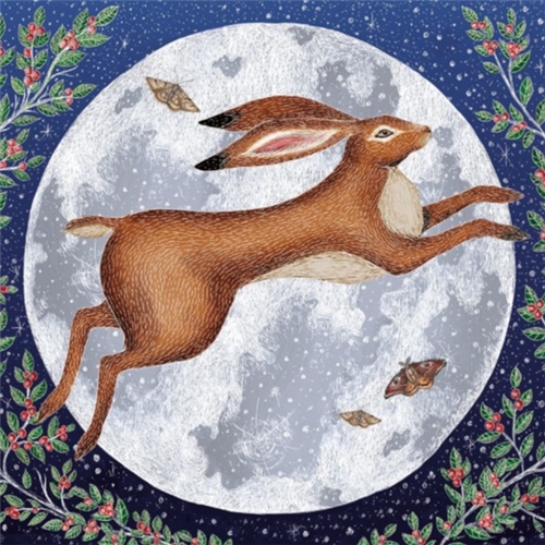 Winter Moon Hare Christmas Card Pack