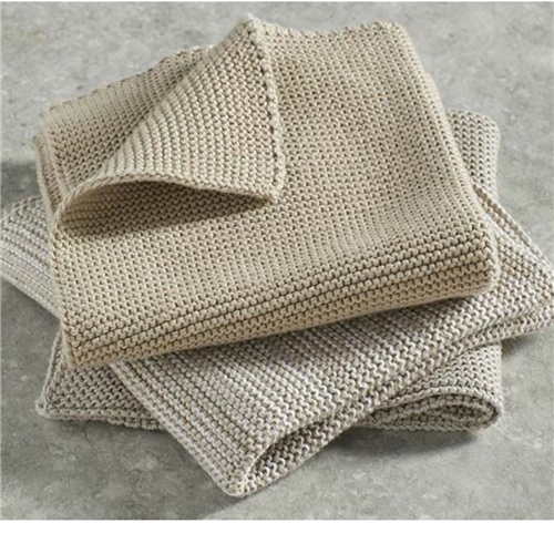 Cotton Dishcloths Natural - Set of 3
