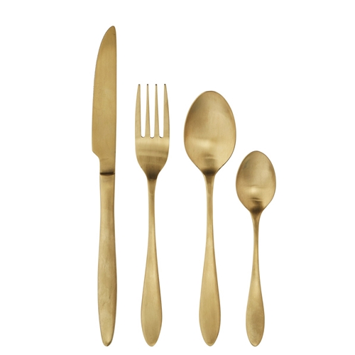 Madam Stoltz Staineless Steel Gold Cutlery