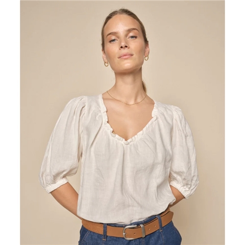 Mos Mosh Taissa Linen Blouse White