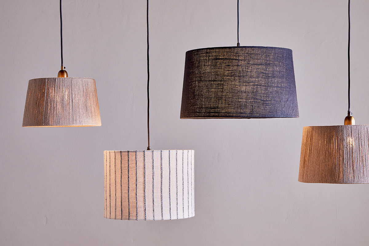 Nkuku Tiwa Woven Jute Lampshades - Various Sizes