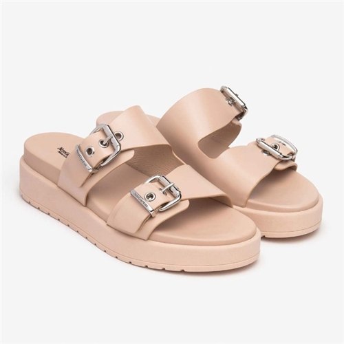 NeroGiardini Nude Slider with Two Buckles