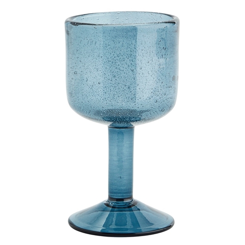 Madam Stoltz - Coloured Wine Glass - Blue