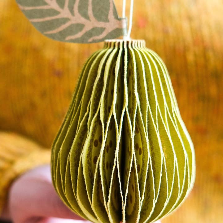 East End Press Pear Honeycomb Ornament