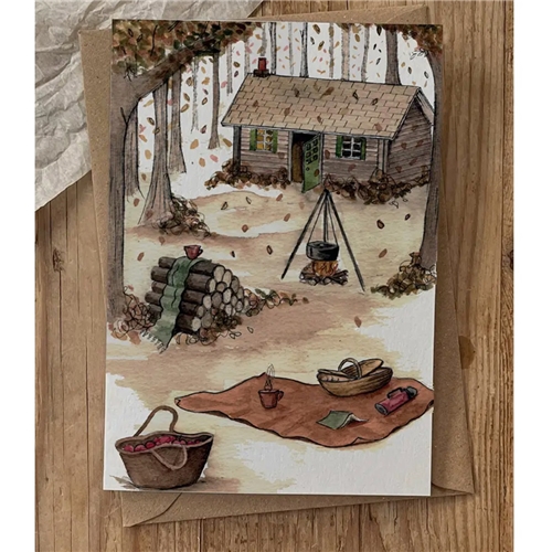 Brooke Marie Autumn Cabin Card