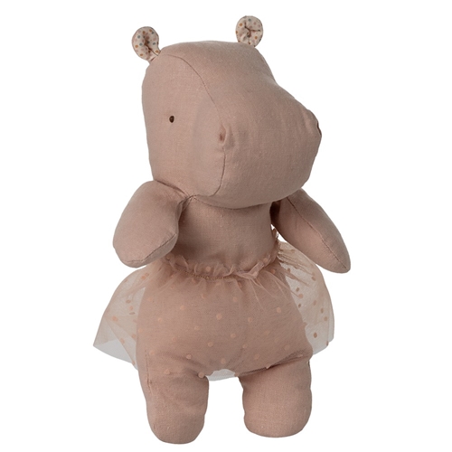 Maileg Safari Friends - Hippo with skirt small - Soft Rose