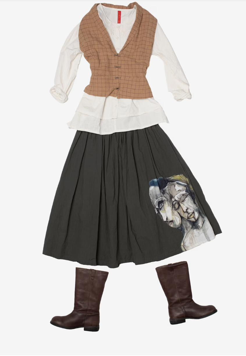 Ewa I Walla Maj-Gull Skirt - Forest Green