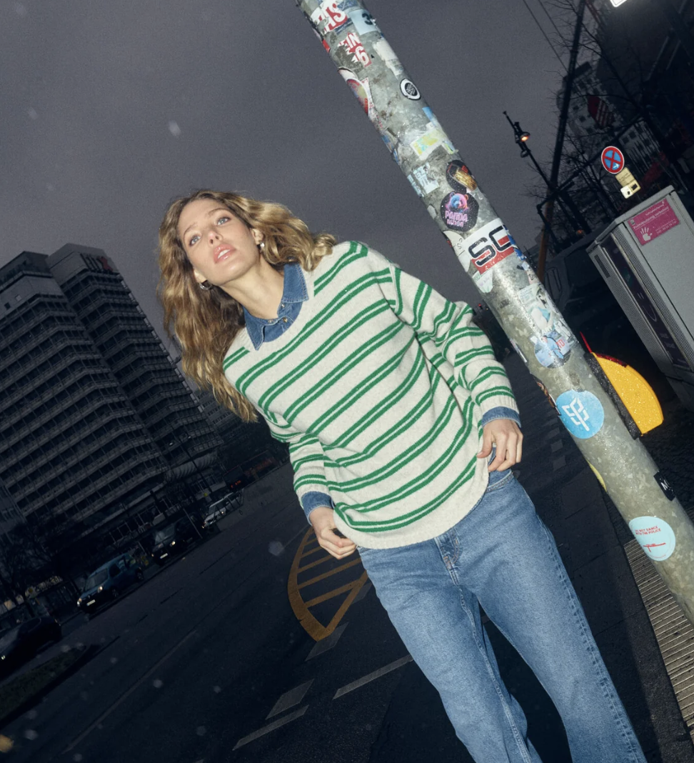 Mos Mosh Khai Two Stripe Knit