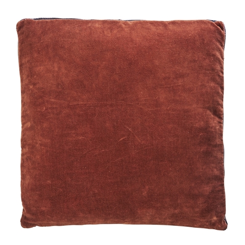 Madam Stoltz - Cotton Velvet Seating Mat - Burnt Red