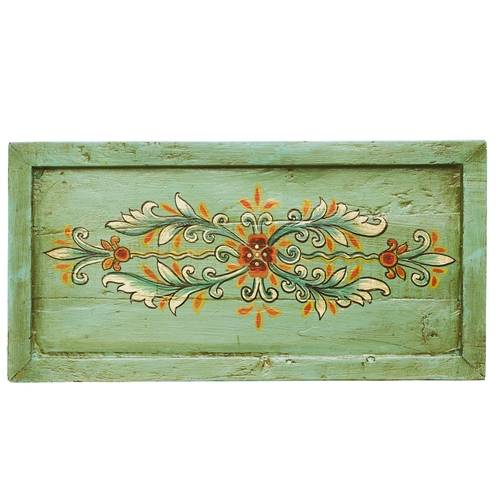 Madam Stoltz - Hand Painted Recycled Wooden Tray - Green