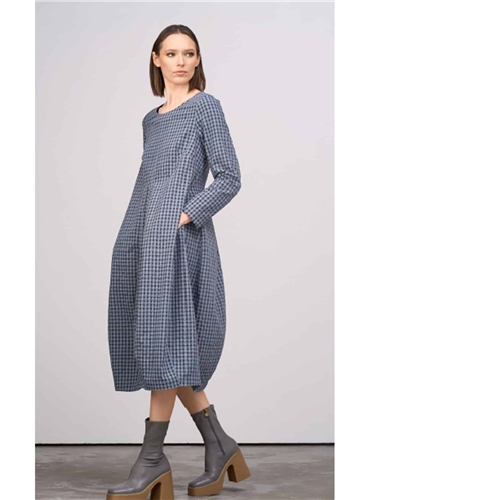 GR Nature Emiko 1 Checks - Grey Blue