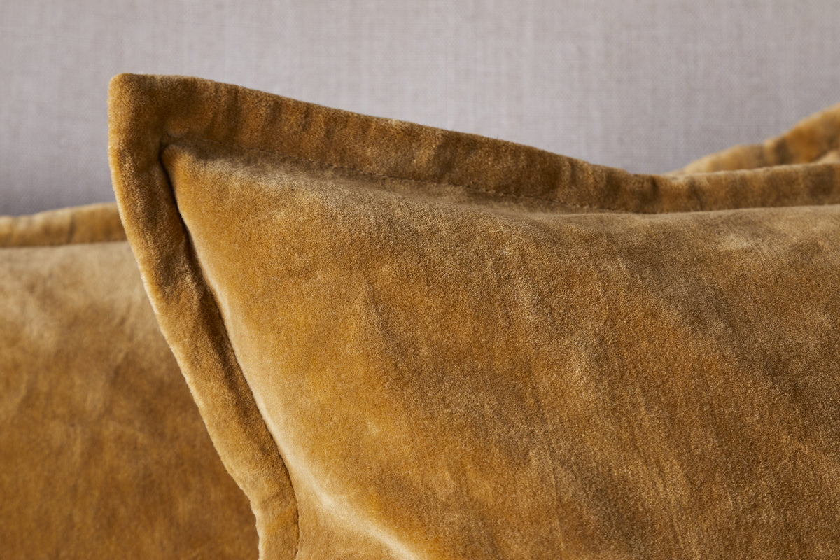 Nkuku - Sela Velvet Cushion Cover - Ochre - 50 x 50 cm