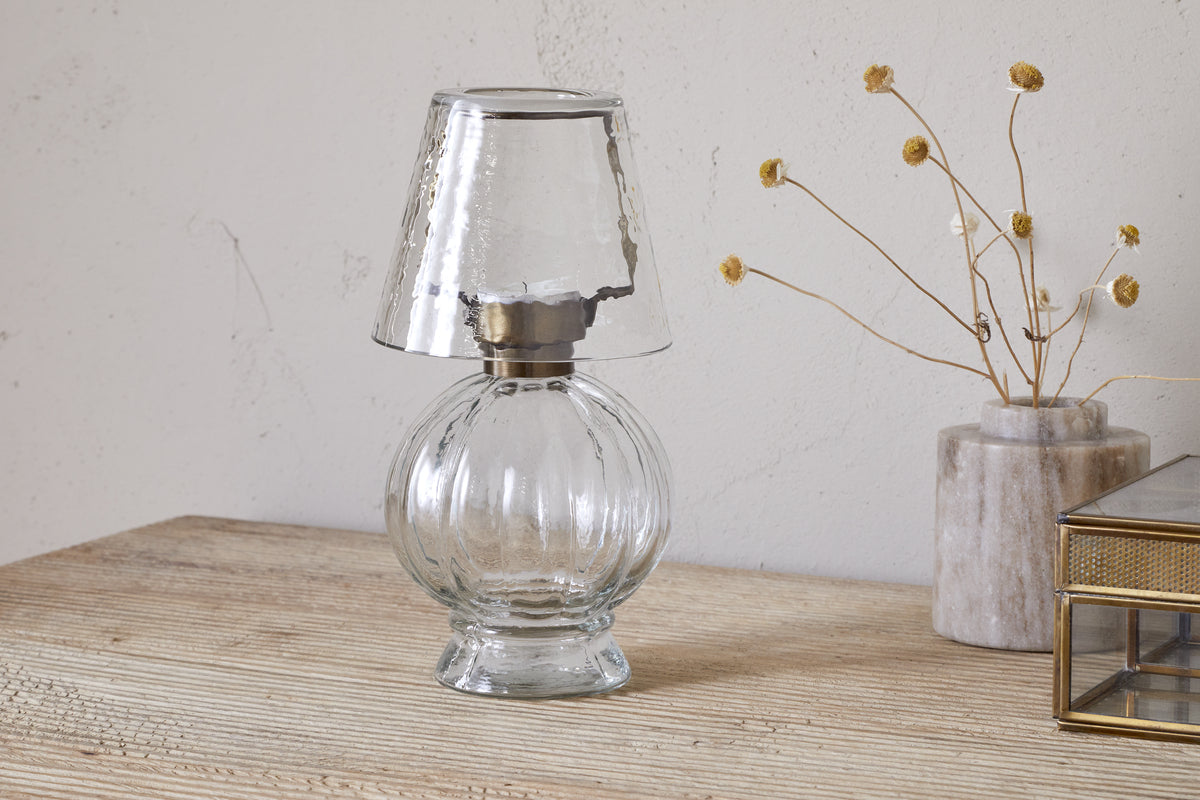 Nkuku - Adesola Glass Tealight Holder - Clear
