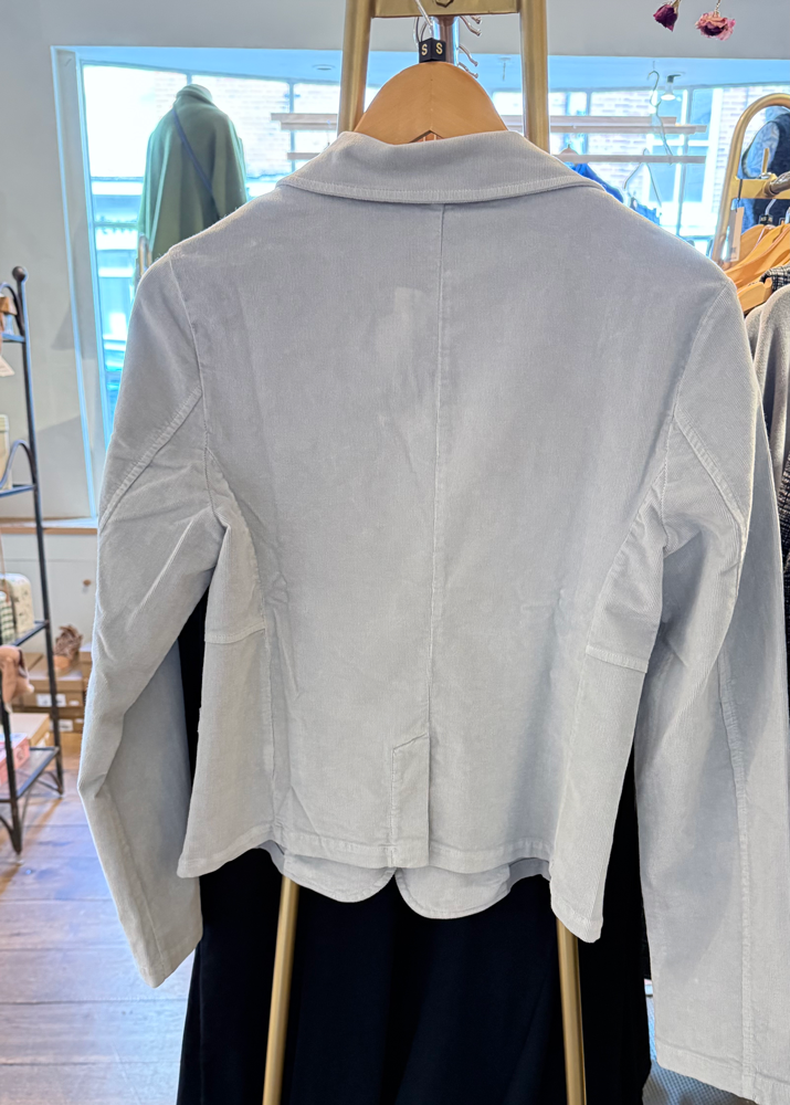 Blueberry Italia Boiled Wool Flared Jacket -Pearl