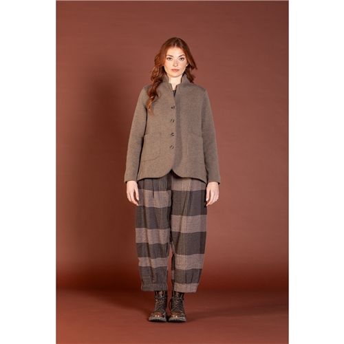 Mama B  Bianco T Sant Check Pants -Brown check