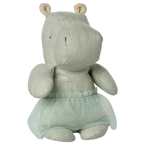 Maileg Safari Friends - Hippo with skirt small - Mint