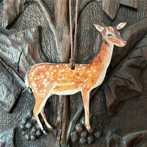 Clare O'Neill Artworks - Autumn Fawn Birch Plywood Decoration