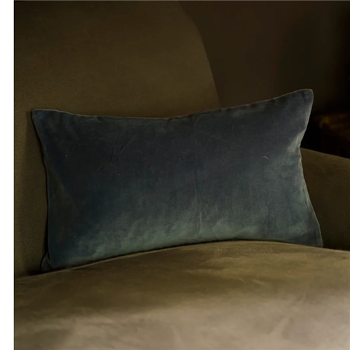 Meanwhile Fjord Blue Velvet 30 x 50 Cushion