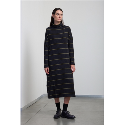 Neirami Long Dress - Black & Olive