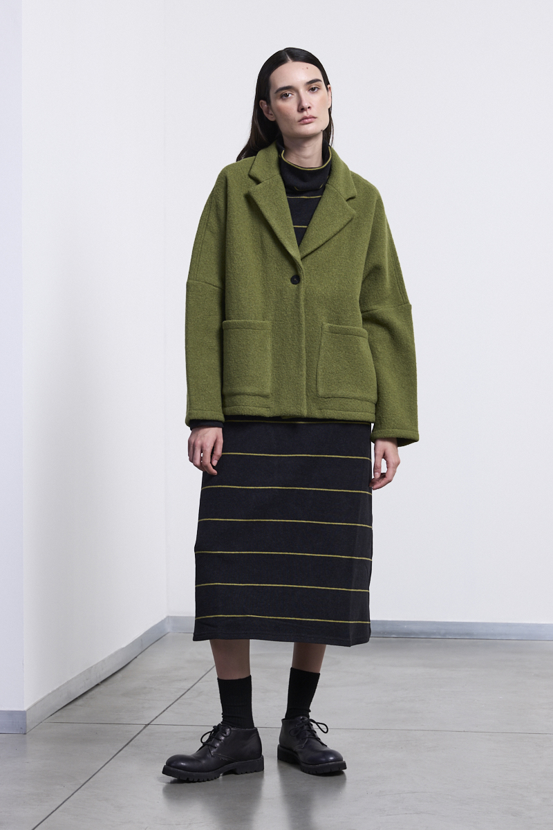 Neirami Long Dress - Black & Olive