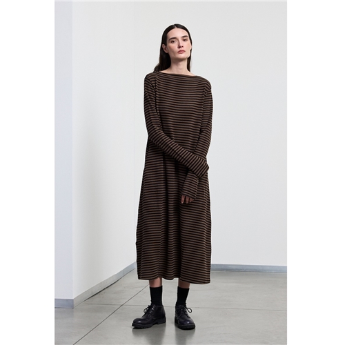 Neirami Long Dress.  - Black & Tobacco