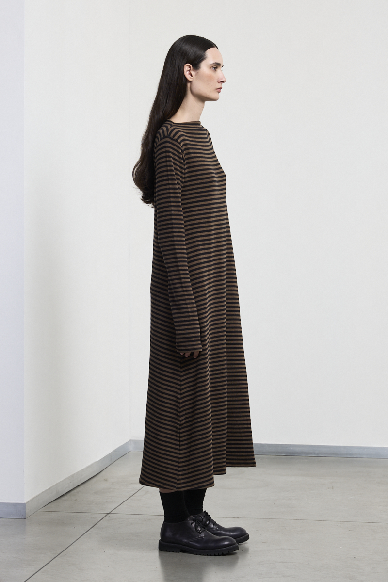 Neirami Long Dress.  - Black & Tobacco
