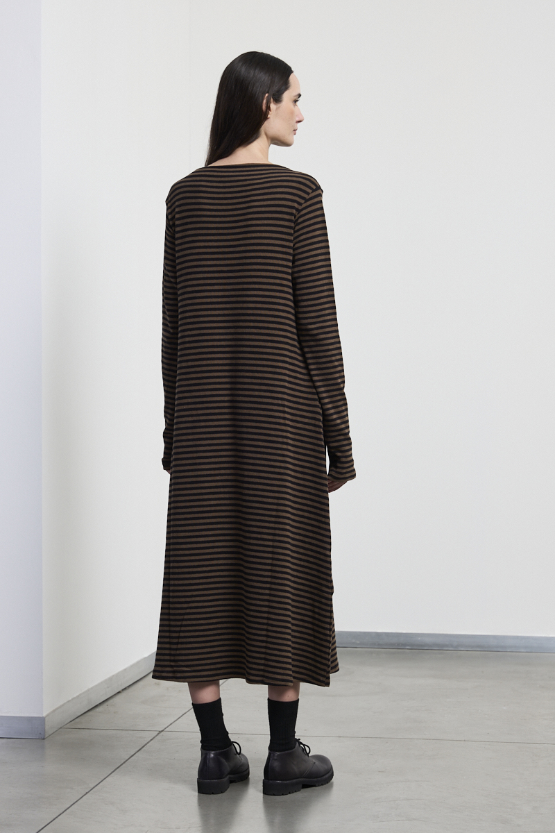 Neirami Long Dress.  - Black & Tobacco