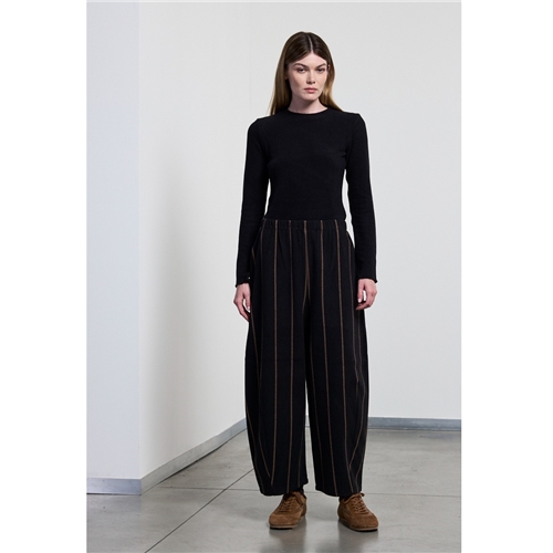 Neirami Easy Trousers - Black/Caramel