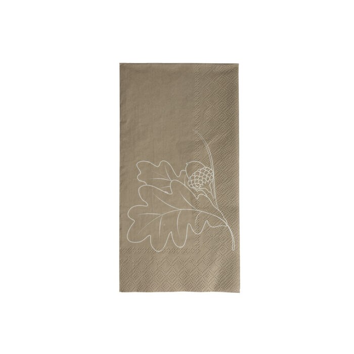 Storefactory Christmas Acorn Paper Napkin - Grey