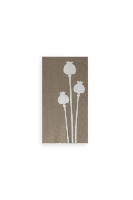 Storefactory Christmas Poppy Head Paper Napkin - Grey