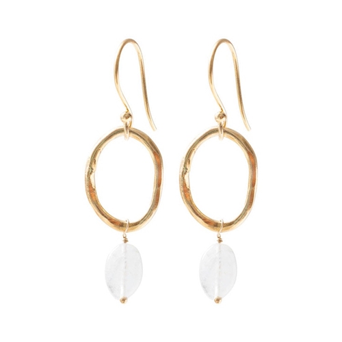 A Beautiful Story - Graceful Moonstone Earrings - Gold