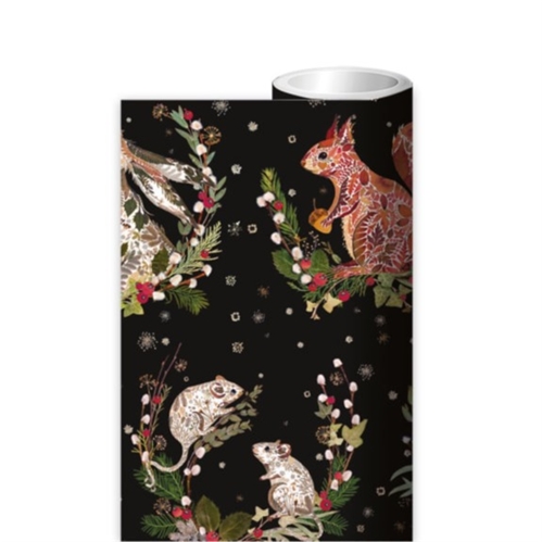 Wild Press Woodland Wreaths Roll Wrap