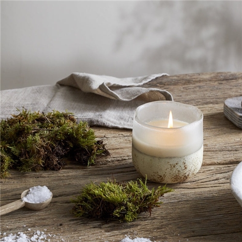 Nkuku Sea Salt & Moss Glass Candle