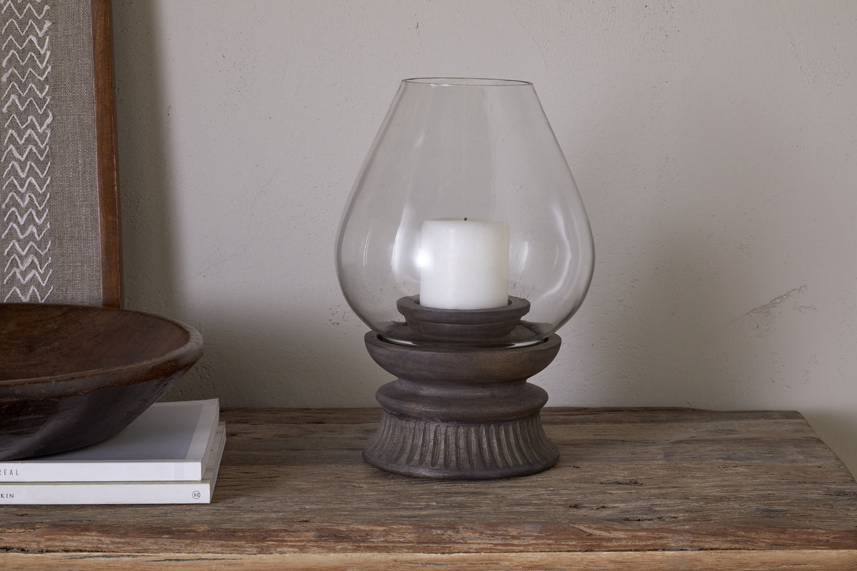 Nkuku - Kawani Mango Wood Candle Holder