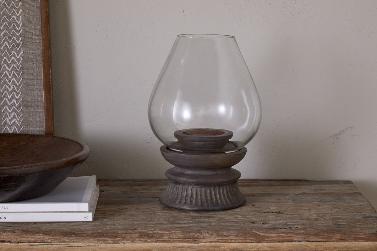 Nkuku - Kawani Mango Wood Candle Holder