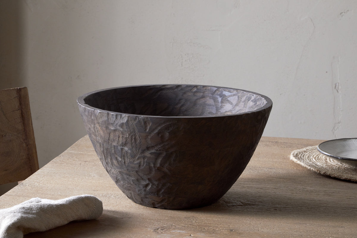 Nkuku Nyati Wooden Serving Bowl - Two Sizes
