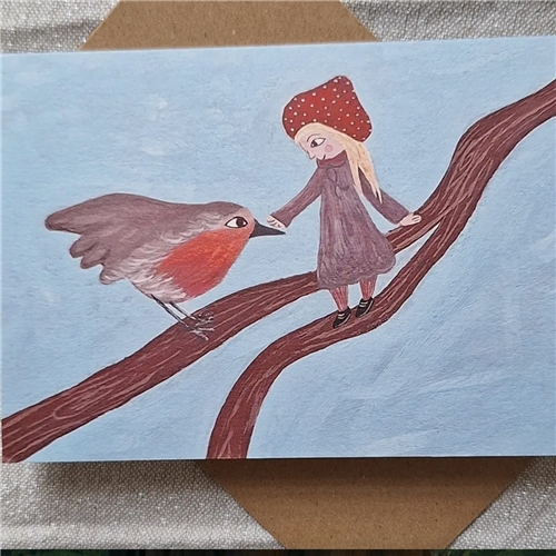 Lydiamae Robin Friend Greeting Card