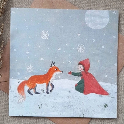 Lydiamae Winter Fox Greeting Card