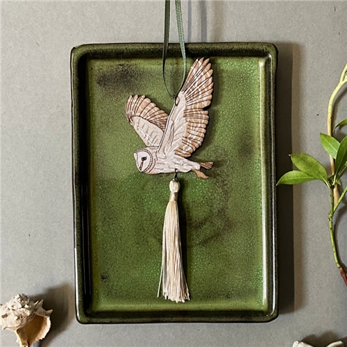 Lily Faith Barn Owl Tassel Decoration
